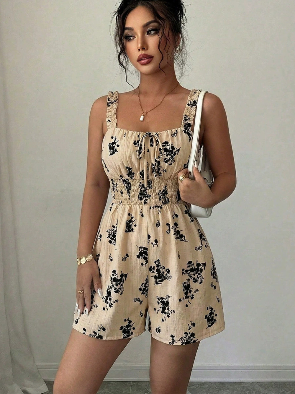 ZARA Womens Fashion Summer Waisted Overalls Shorts
